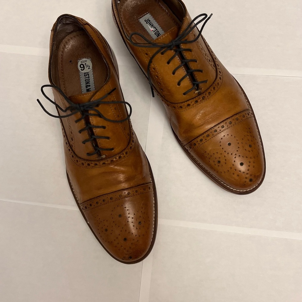 Johnston & Murphy Brown Leather Oxford Shoes